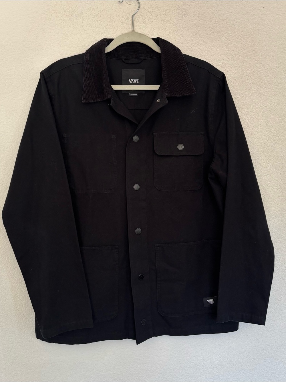 Vans Mens Casual Sports Black Jacket - Picture 2 of 5